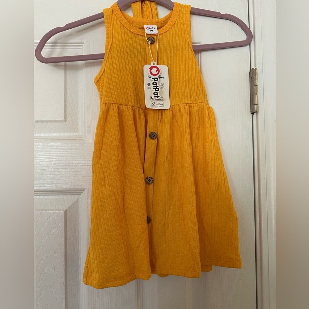 Papagi Yellow Button-Down Dress